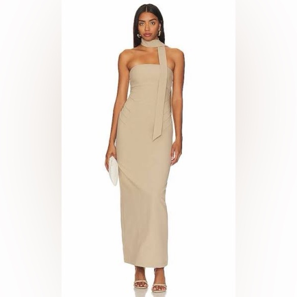 LPA One Shoulder Tan Dress